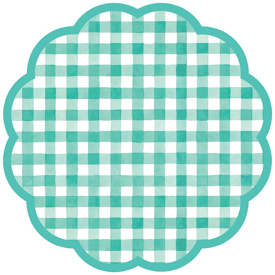 Gingham Paper Chargers & Placemat