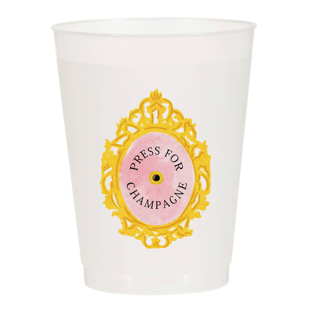 Press for Champagne - Reusable Cups - Set of 10